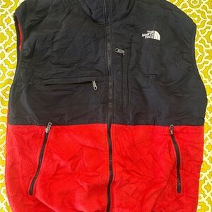The North Face Men's Black and Red Vest